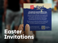 Easter 2025 – small square church Invite Cards